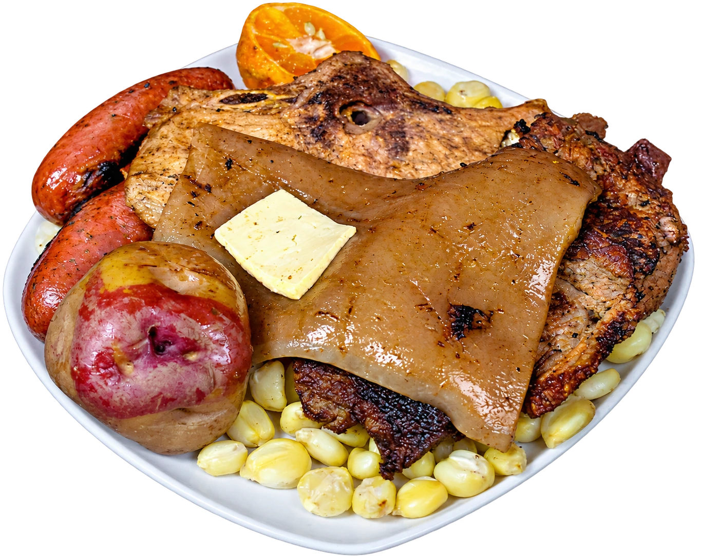 K'jaras + Costilla, mixto de cerdo a la brasa